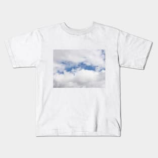 Looking up at the soft and white clouds! Kids T-Shirt